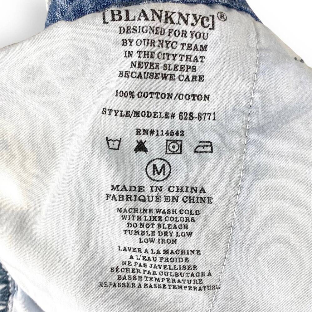 Revolve x Blank NYC Romper Women's Medium Blue Blind Journey Washed Denim - Picture 10 of 16
